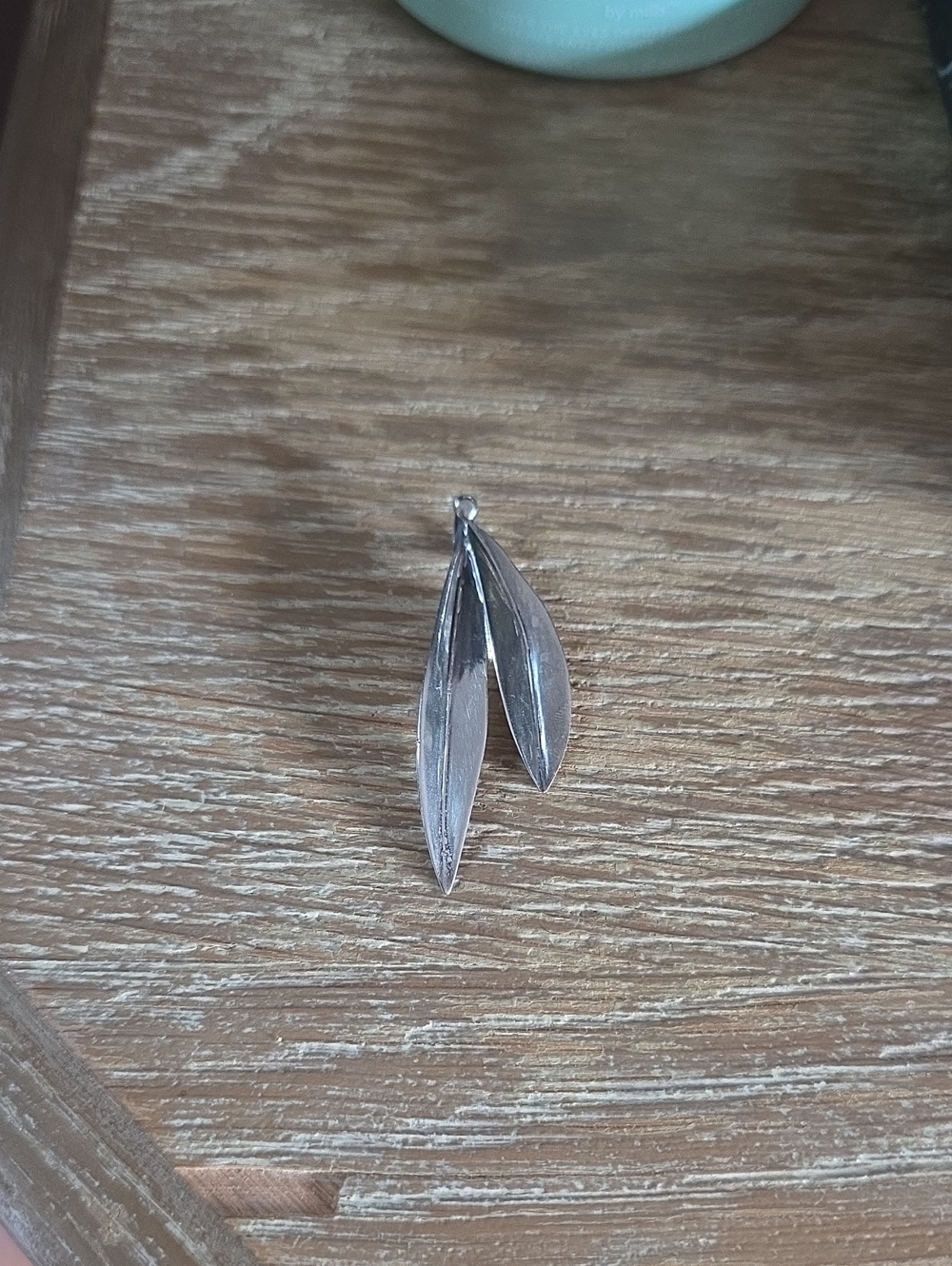 Sterling Silver Leaf Drop Pendant